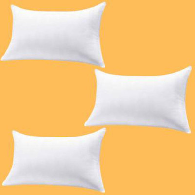 ROYALREOX Microfibre Sleeping Pillow Pack of 3 Solid(White)