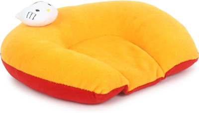 Ducudu Mustard Seeds Solid Baby Pillow Pack of 1(Yellow)