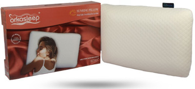 OrkaSleep Memory Foam Solid Orthopaedic Pillow Pack of 1(White)