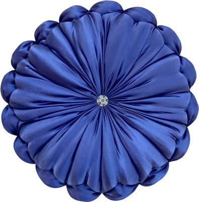 RACCOON Decorative Touch Microfibre Solid Cushion Pack of 1(Blue)