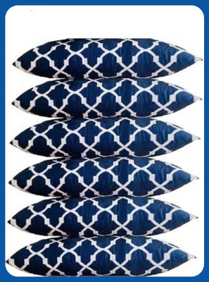 Urmila Creation Cotton Cushion Pack of 6 Stripes(Blue)