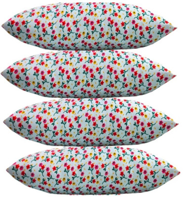 YABAN Polyester Fibre Abstract Sleeping Pillow Pack of 4(PRINTED)