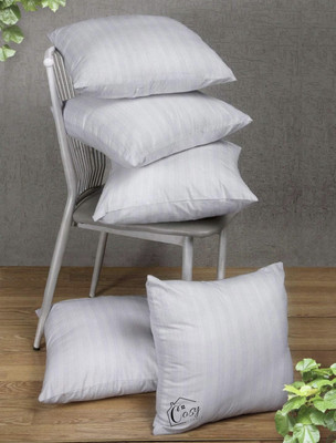 Cosy CORNER Microfibre Stripes Cushion Pack of 5(White)