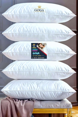 Tecsun LUXURY Cotton Solid Sleeping Pillow Pack of 5(White)