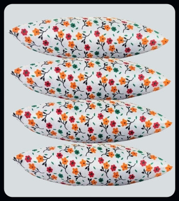Urmila Creation Microfibre Floral Sleeping Pillow Pack of 4(Multicolor)