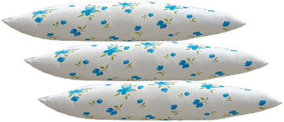 SANJU BROTHER Microfibre Floral Sleeping Pillow Pack of 3(Blue)