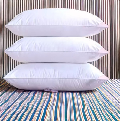 fulffystyl Microfibre Sleeping Pillow Pack of 3 Abstract SOFT(White)