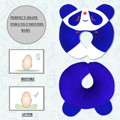 Little Buzz Cotton Baby Pillow Pack of 1 Toons & Characters(Blue)