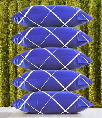 LIPONOS Microfibre Sleeping Pillow Pack of 5 Solid LUXURY(Blue)