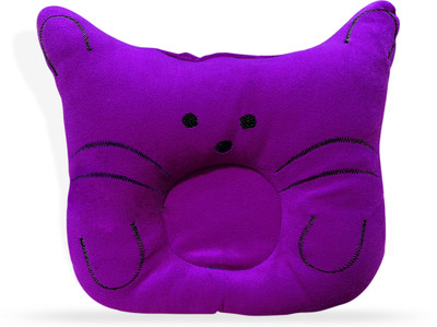 Found Fit Polyester Fibre Solid Baby Pillow Pack of 1(Purple)