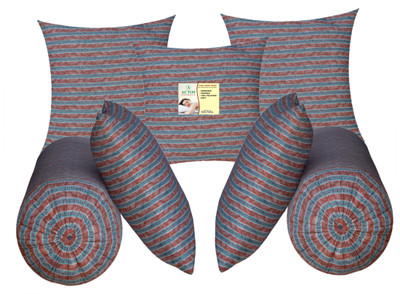 ACTOS Microfibre Bolster Pack of 7 Floral 5 Cushion And 2(Pink6)