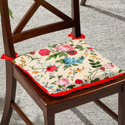 softlyf Chair_pad_36 Microfibre Solid Chair Pad Pack of 1(Multicolor)