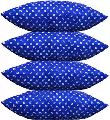 GOGA LUXURY Polyester Fibre Abstract Sleeping Pillow Pack of 4(Blue)