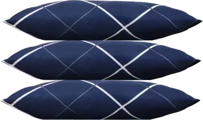 Navi collection Microfibre Abstract Sleeping Pillow Pack of 3(WHITE LINE)