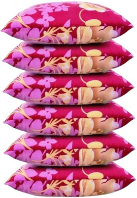 Rolling Animal Microfibre Sleeping Pillow Pack of 6 Solid LUXARY(Multicolor)