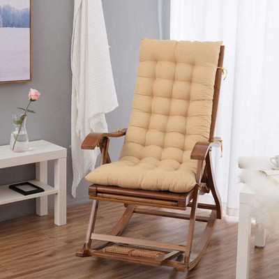 Hundur Store Microfibre Solid Chair Pad Pack of 1(Beige)