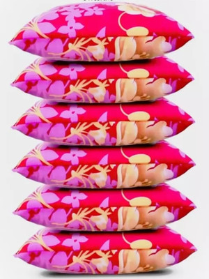 GUNVAR INDIA PRIVATE LIMITED Polyester Fibre Sleeping Pillow Pack of 6 Solid LUXURY(Pink)