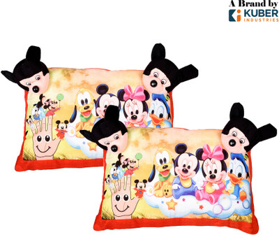 KUBER INDUSTRIES Microfibre Toons & Characters Baby Pillow Pack of 2(Red)