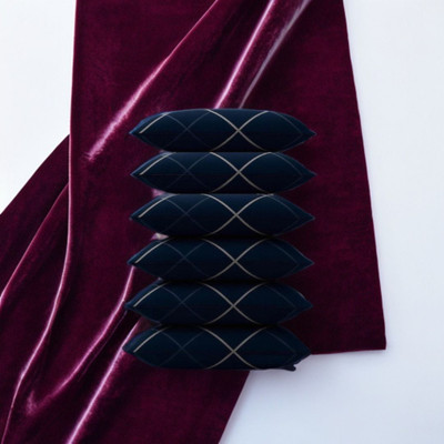 CATHROL Microfibre Sleeping Pillow Pack of 6 Abstract 6 Pillows(Blue)