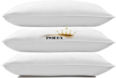 TWIROX LUXURY Polyester Fibre Abstract Sleeping Pillow Pack of 3(White)