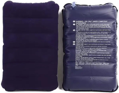 Naosucura Air Travel Pillow Pack of 2 Solid NaosuCura Swift Nap(Blue)