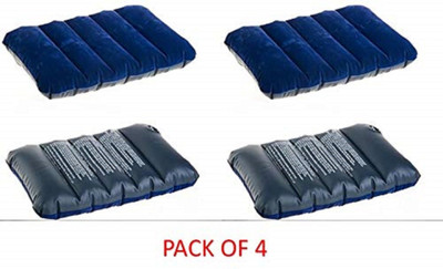 TechHark Air Travel Pillow Pack of 4 Solid(Blue)