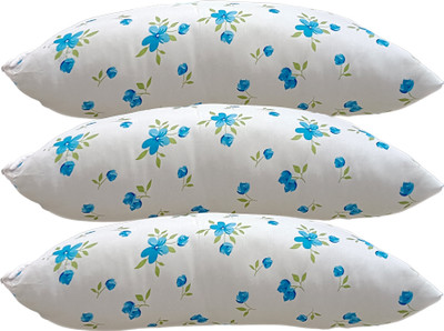 SANJU BROTHER Microfibre Floral Sleeping Pillow Pack of 3(White)