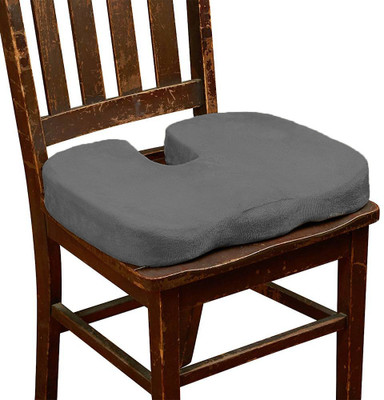 PUMPUM Memory Foam Solid Chair Pad Pack of 1(Grey)