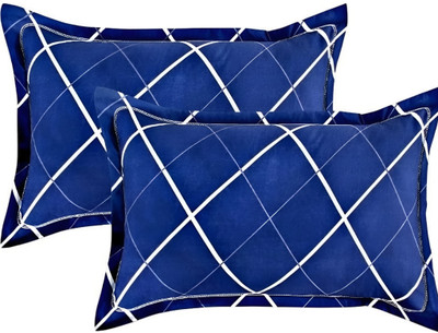 GZZZSD Microfibre Solid Sleeping Pillow Pack of 2(Blue)