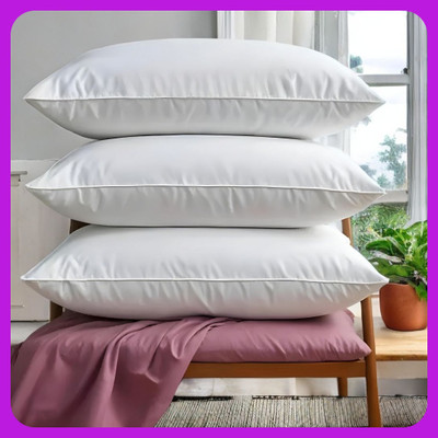 Urmila Creation Microfibre Sleeping Pillow Pack of 3 Solid LUXURY(White)