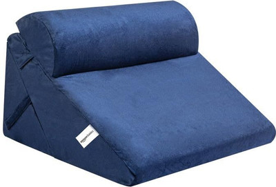 HOMESO Premium Orthopedic Memory Foam Wedge Pillow Memory Foam Solid Orthopaedic Pillow Pack of 1(Navy Blue)