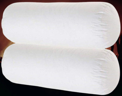 KIXTA Microfibre Bolster Pack of 2 Solid(White)