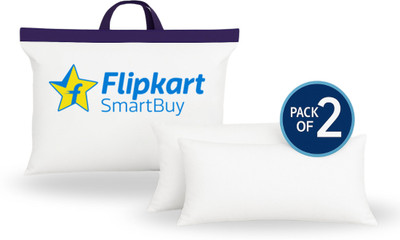 Flipkart SmartBuy HOME FURNISING Microfibre, Down & Feather Solid Sleeping Pillow Pack of 2(White)