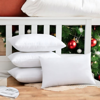 GZZZSD Memory Foam Solid Sleeping Pillow Pack of 4(White)