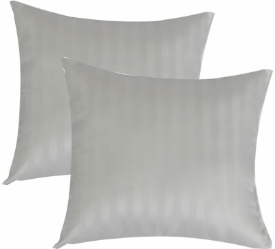 Pisaganj Microfibre Solid Cushion Pack of 2(White)