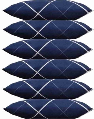 SANJU BROTHER Microfibre Abstract Sleeping Pillow Pack of 6(BLUE LINE)