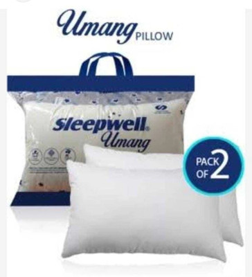 Sleepwell Microfibre Sleeping Pillow Pack of 2 Solid Set | Comfort And Support(White)