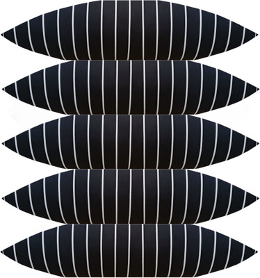 ACTOS Microfibre Stripes Sleeping Pillow Pack of 5(Black)