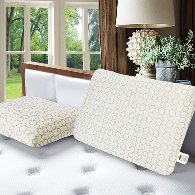 ADBENI HOME Memory Foam Solid Orthopaedic Pillow Pack of 2(White)