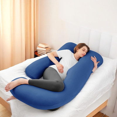 THUKRAN Microfibre Pregnancy Pillow Pack of 1 Solid(Blue)