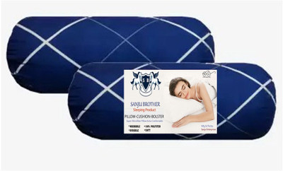 SANJU BROTHER LUXORY Microfibre Solid Bolster Pack of 2(Printed)
