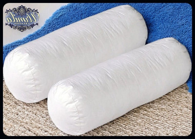 Urmila Creation Round Microfibre Solid Bolster Pack of 2(White)