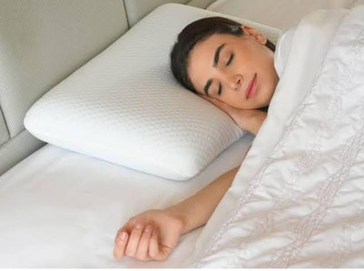 Snug Stuff SS-27 Memory Foam Solid Sleeping Pillow Pack of 1(White)