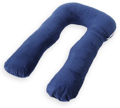 WILD MINT ultra soft u shaped pillow Microfibre Solid Pregnancy Pillow Pack of 1(Dark Blue)