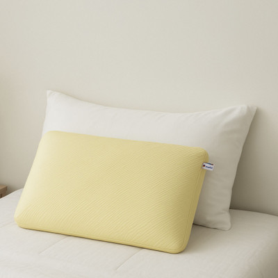 Sleepwell Polyester Fibre Sleeping Pillow Pack of 1 Solid(Yellow)