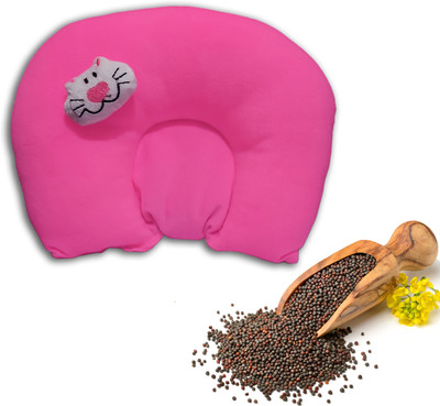 Omsurajiya Mustard Seeds Toons & Characters Baby Pillow Pack of 1(Hot-Pink)