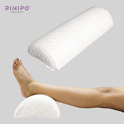 RINIPO Half Moon Bolster, Head, Back, Knee, Leg and Neck Support Pillow Memory Foam Solid Body Pillow Pack of 1(White)