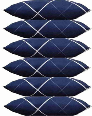 Rolling Animal Polyester Fibre Solid Sleeping Pillow Pack of 6(Blue)