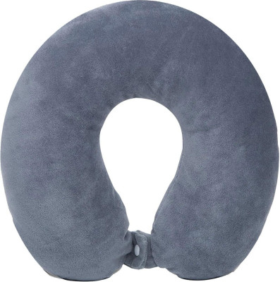 OHSTORE Microfibre Travel Pillow Pack of 1 Solid Luxury(Grey)