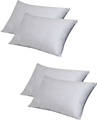 VLYSIUM Soft 16x24 Inch Set of 4, Standard size pillow / takiya set (41x61 Inch Each) Microfibre, Polyester Fibre Solid Sleeping Pillow Pack of 4(White)